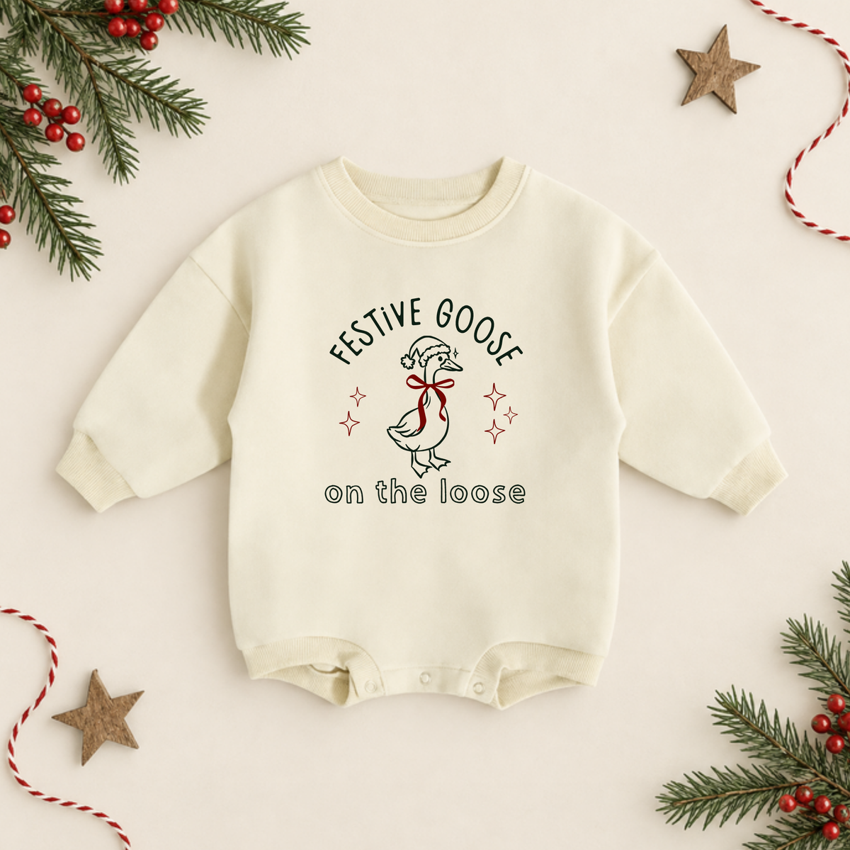 Organic Cotton Holiday Rompers | Ready To Ship