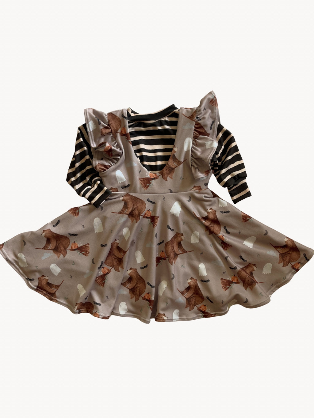 Witchy Bear | Ruffle Pinafore Dress