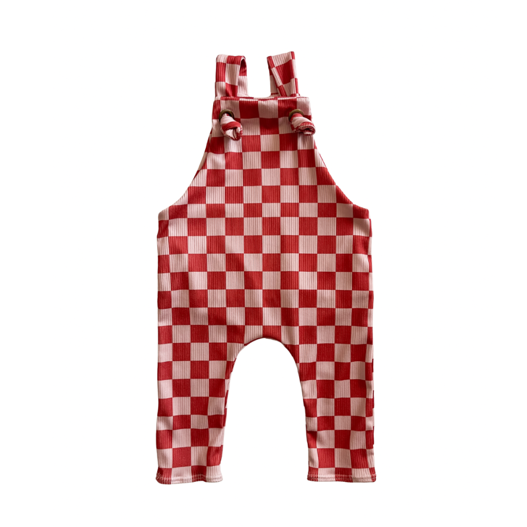 Heirloom Check | Ribbed Overalls