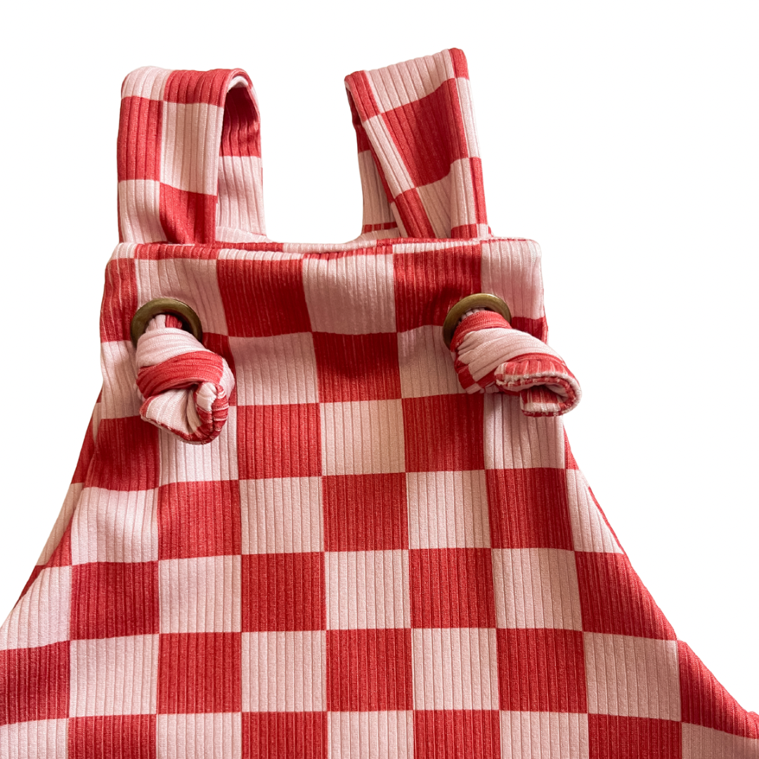 Heirloom Check | Ribbed Overalls