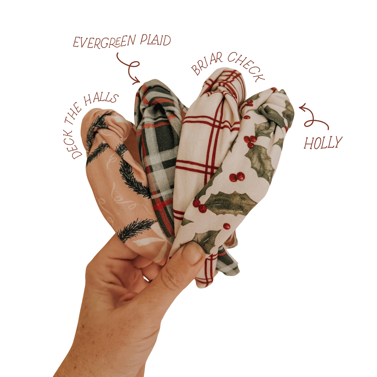 Kids & Women's Holiday Knotted Headbands