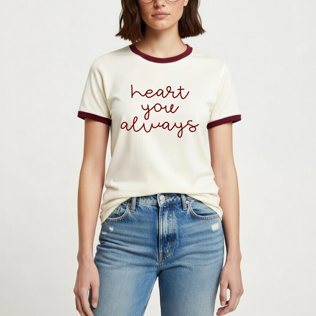 Heart You Always | Adult Ringer Tee